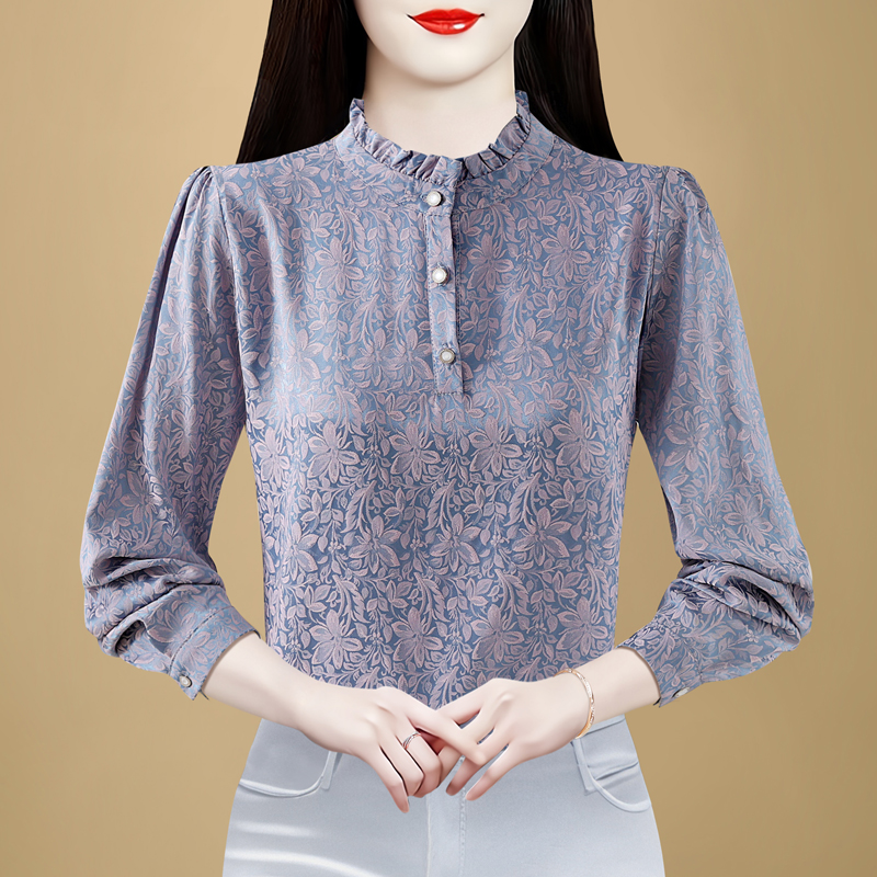 Spring long sleeve temperament shirt for women