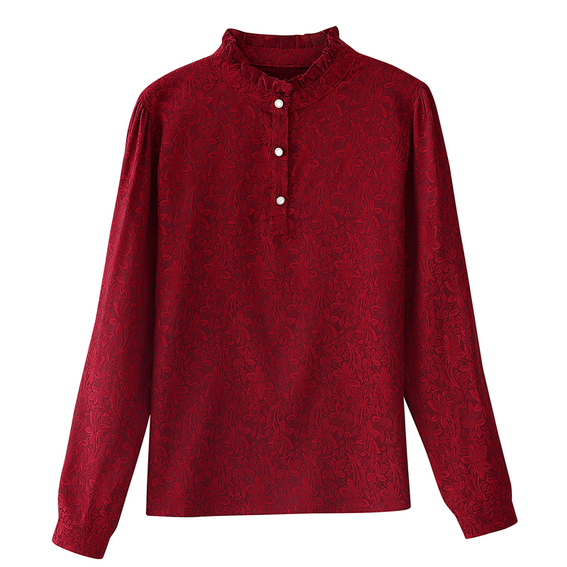 Spring long sleeve temperament shirt for women