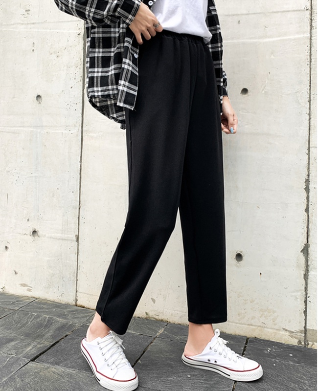 Fat nine tenths harem pants loose slim carrot pants for women