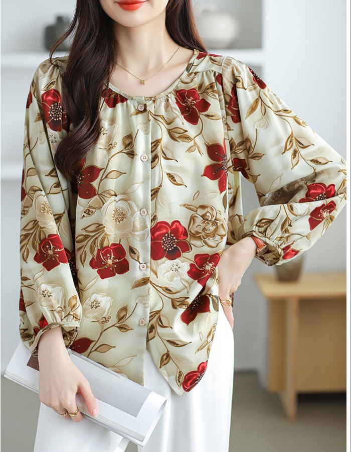 Korean style shirt large yard chiffon shirt for women