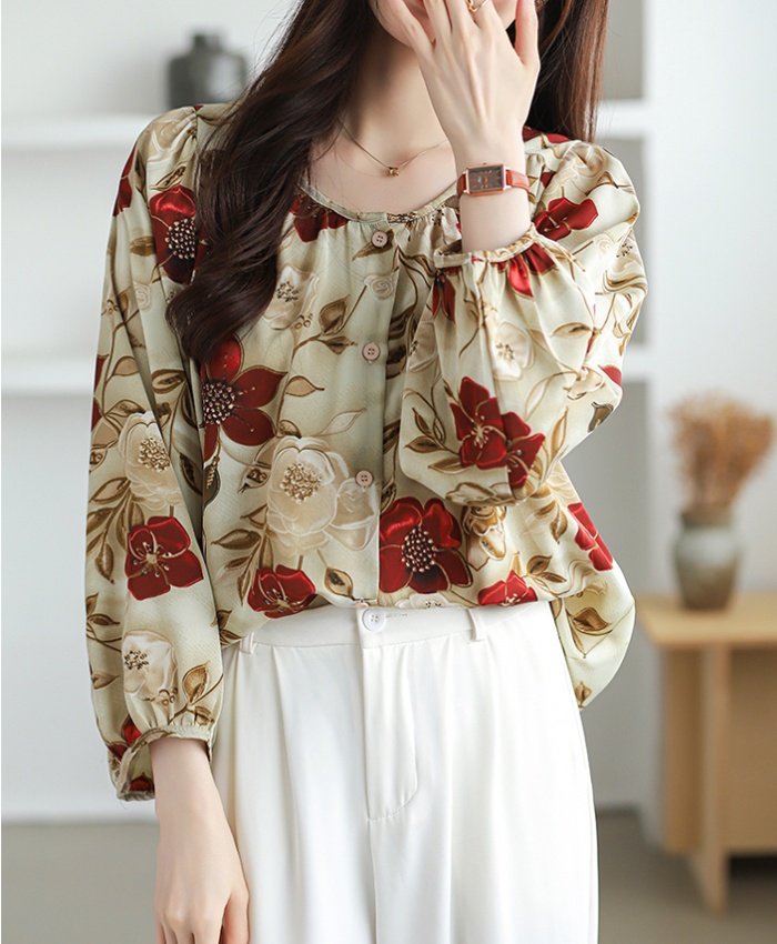 Korean style shirt large yard chiffon shirt for women