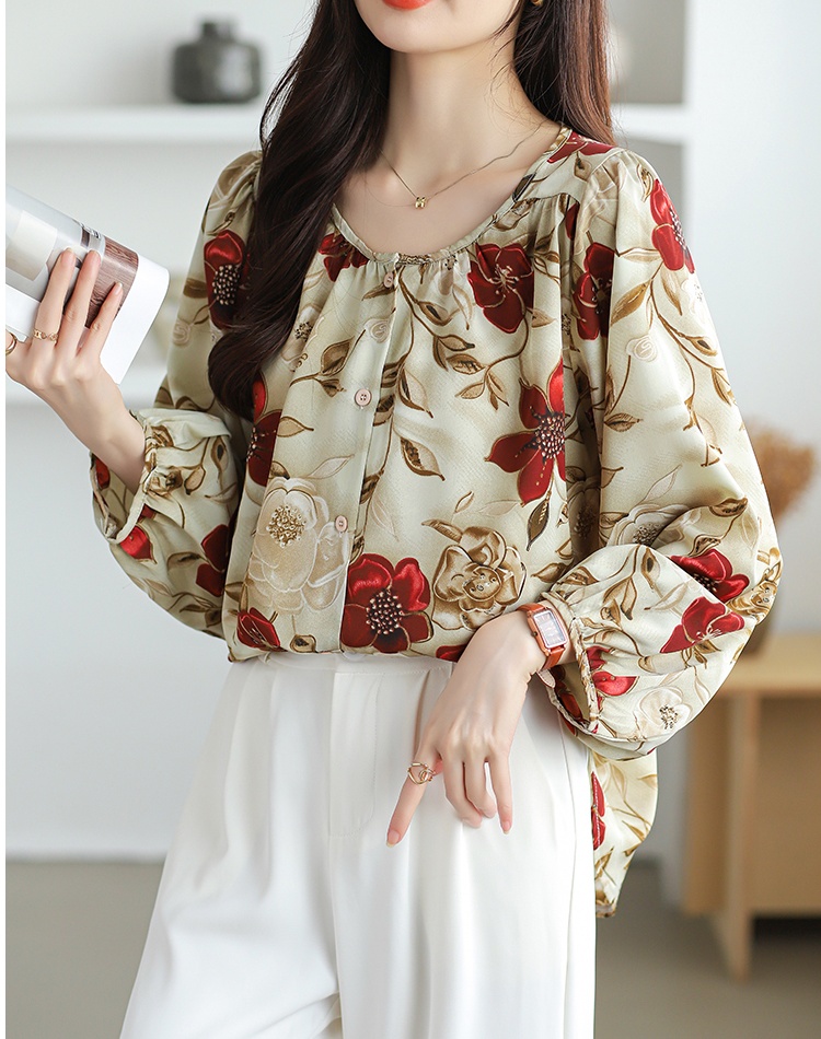 Korean style shirt large yard chiffon shirt for women