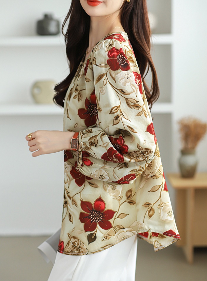 Korean style shirt large yard chiffon shirt for women