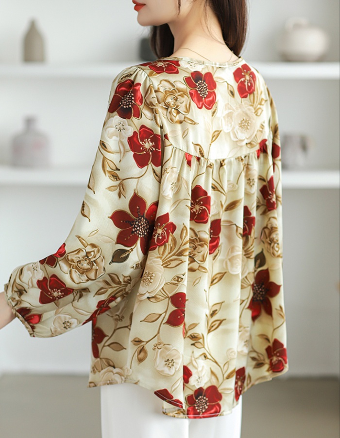 Korean style shirt large yard chiffon shirt for women