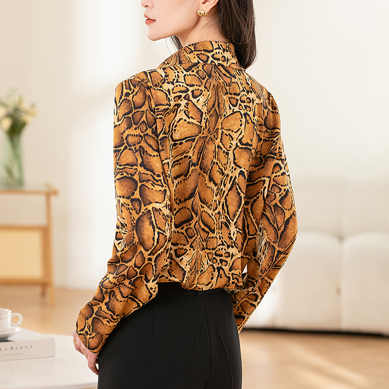 Long sleeve serpentine shirt Korean style tops