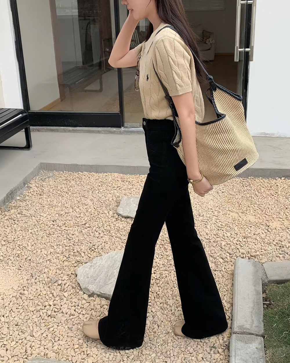 Spring slim long pants Korean style pants for women