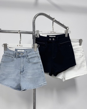 High waist spring and summer short jeans