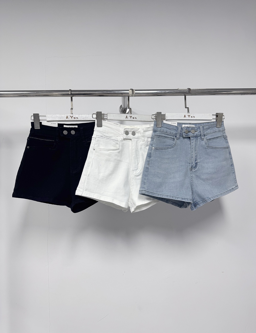 High waist spring and summer short jeans