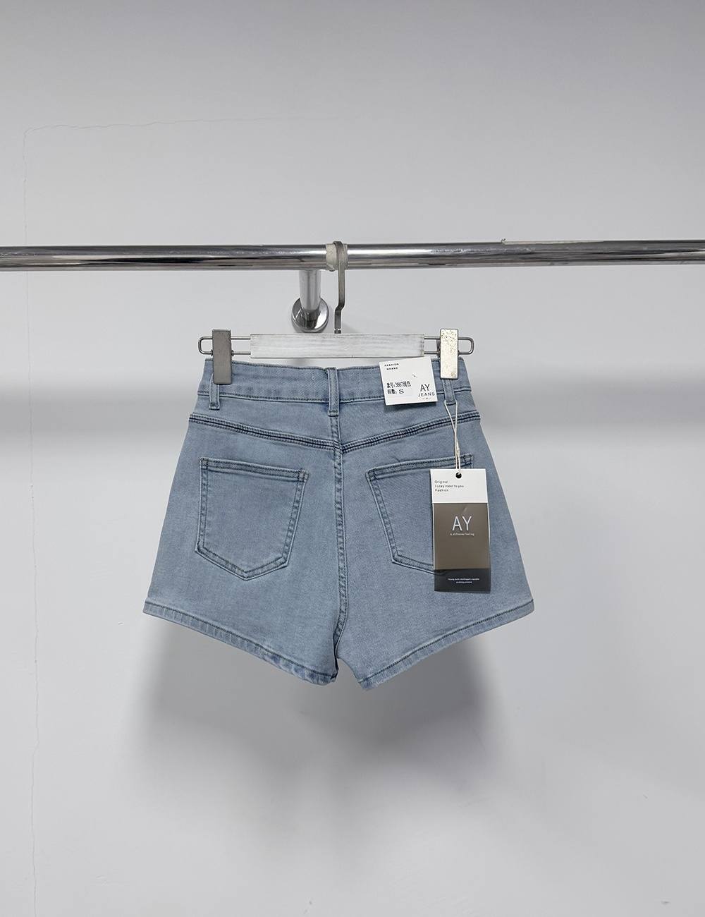 High waist spring and summer short jeans