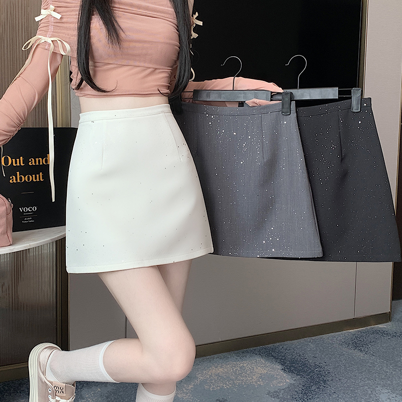 Spring A-line skirt package hip short skirt for women