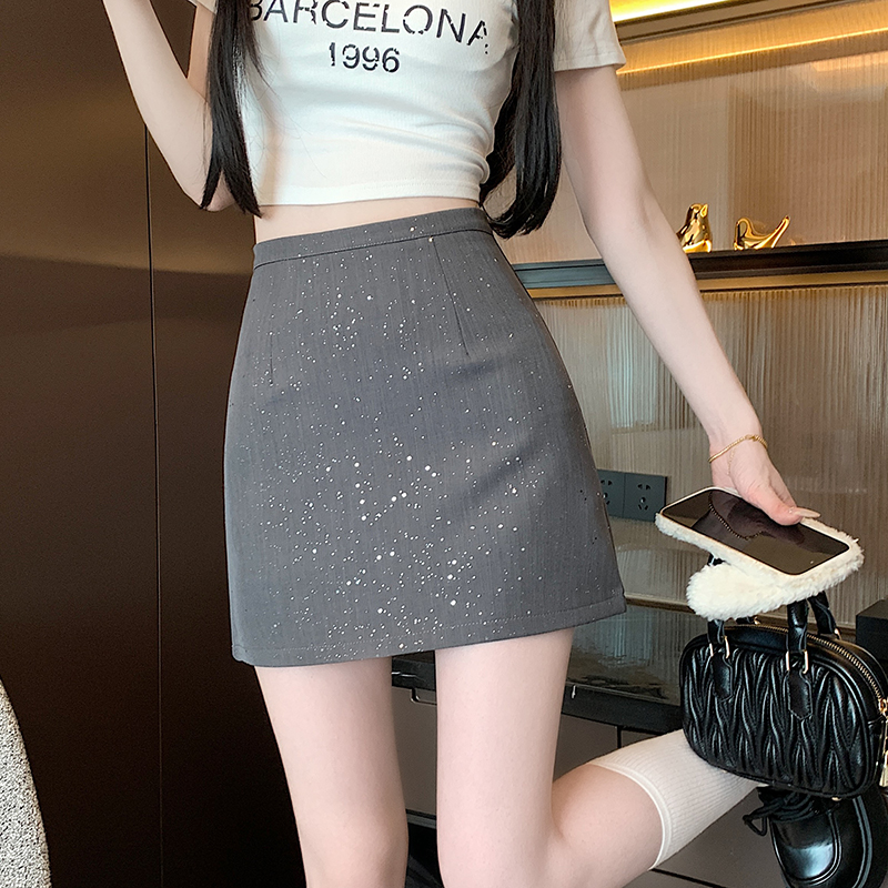 Spring A-line skirt package hip short skirt for women