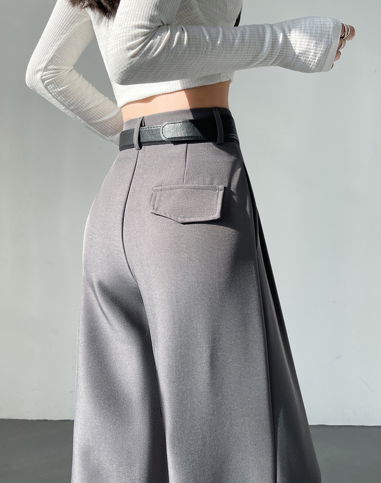 Casual high waist wide leg pants loose business suit