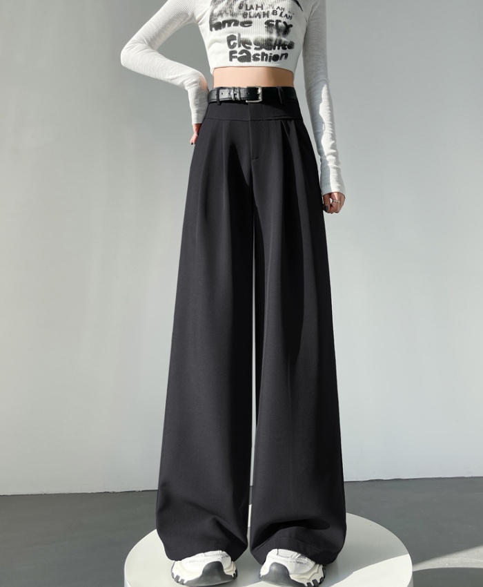 Casual high waist wide leg pants loose business suit