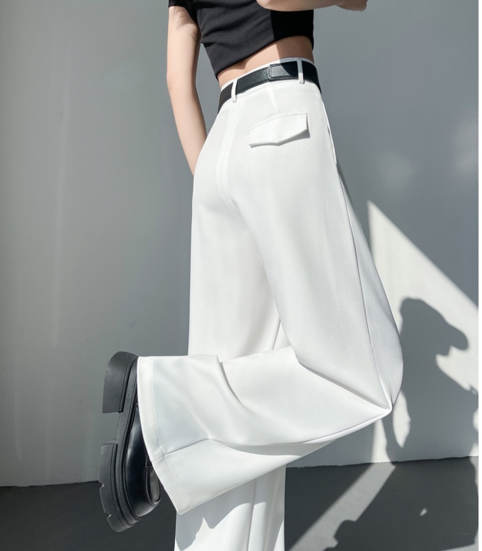 Casual high waist wide leg pants loose business suit