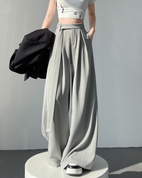 Mopping bandage pants straight wide leg pants for women