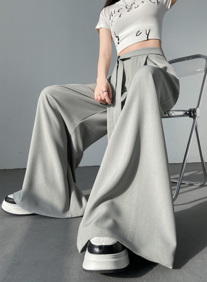 Mopping bandage pants straight wide leg pants for women