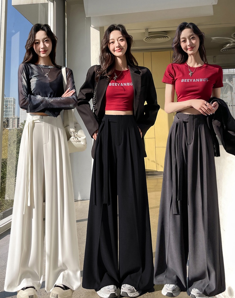 Spring slim business suit drape loose pants for women