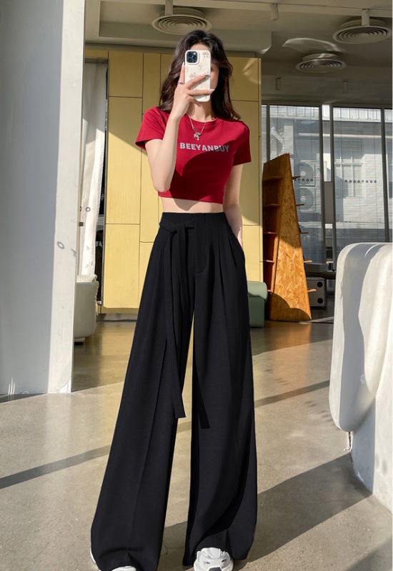 Spring slim business suit drape loose pants for women