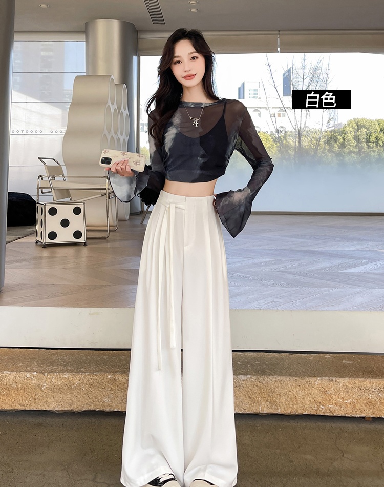 Spring slim business suit drape loose pants for women