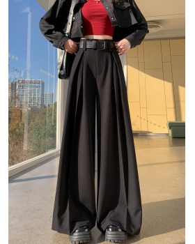 Spring high waist trousers Casual straight pants for women