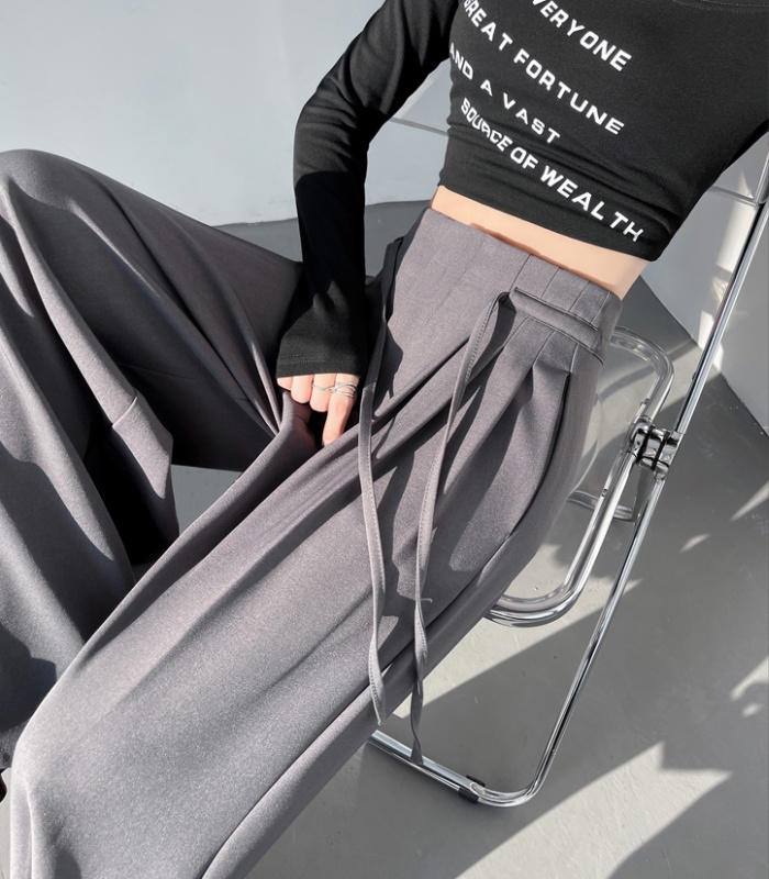 Mopping high waist business suit lazy spring pants for women