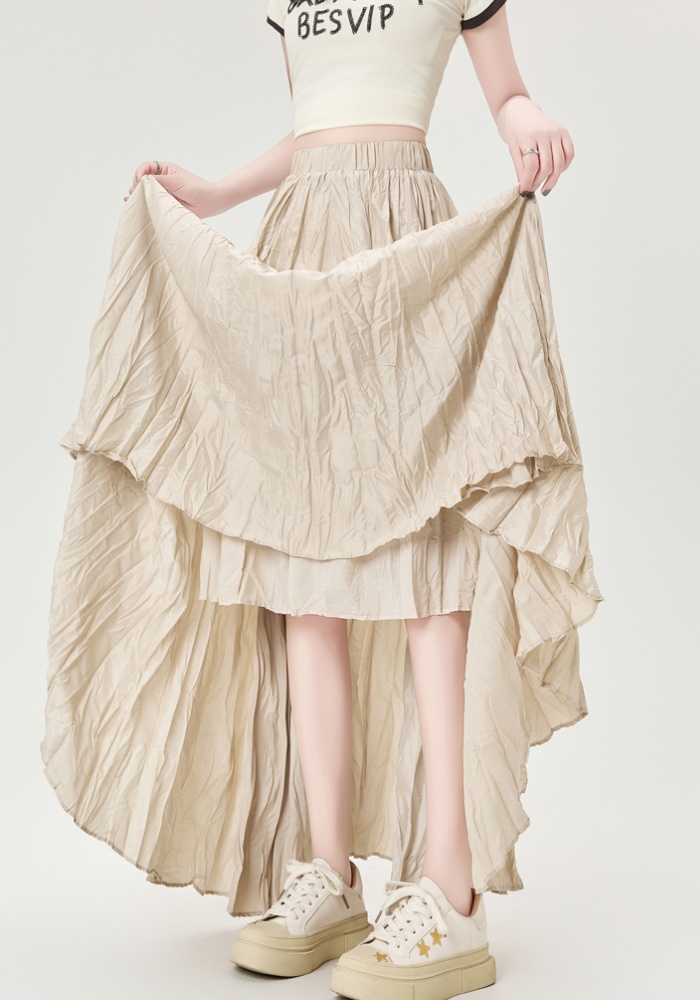 Big skirt A-line spring irregular drape skirt for women