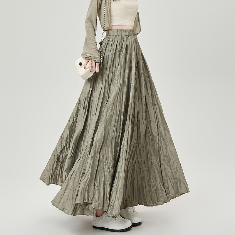 Big skirt A-line spring irregular drape skirt for women