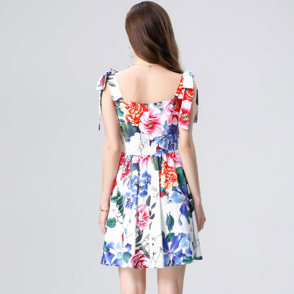 Slim sling T-back temperament catwalk dress for women