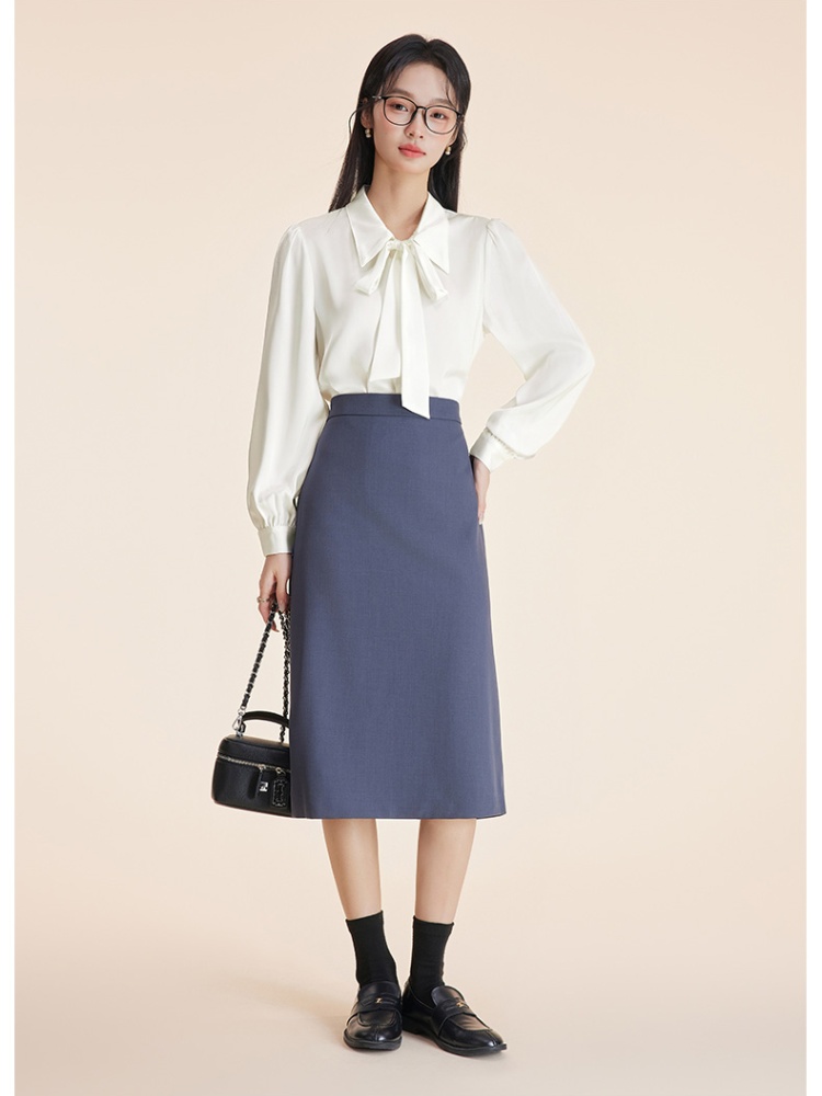 Autumn and winter shirt skirt 2pcs set for women