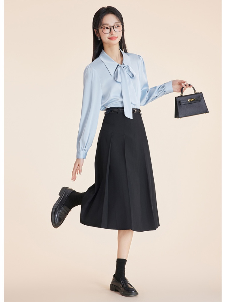 Autumn and winter shirt skirt 2pcs set for women