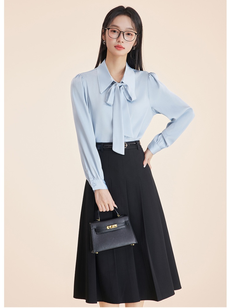 Autumn and winter shirt skirt 2pcs set for women