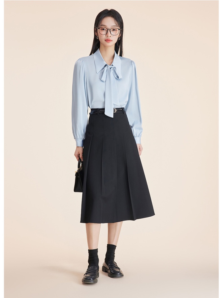 Autumn and winter shirt skirt 2pcs set for women