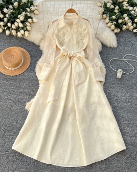 Light luxury summer long dress embroidery dress for women