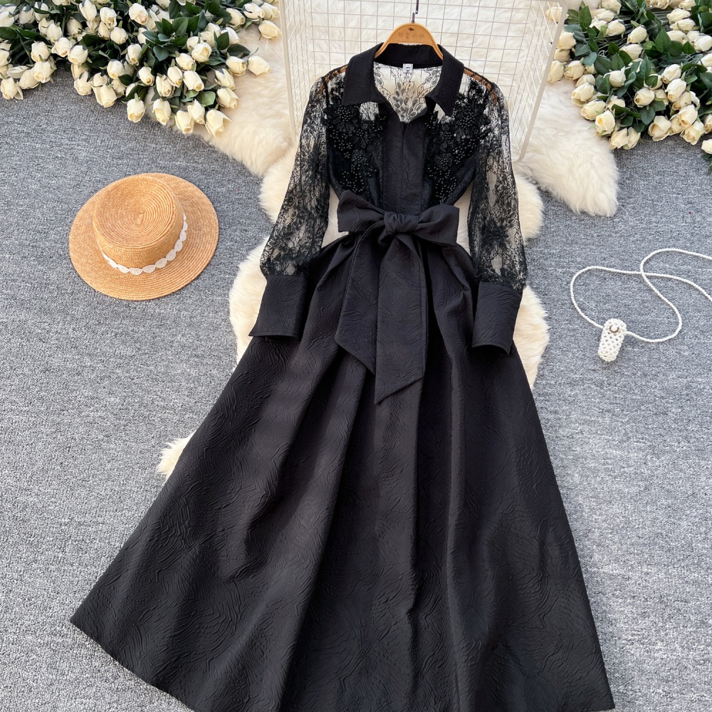 Light luxury summer long dress embroidery dress for women