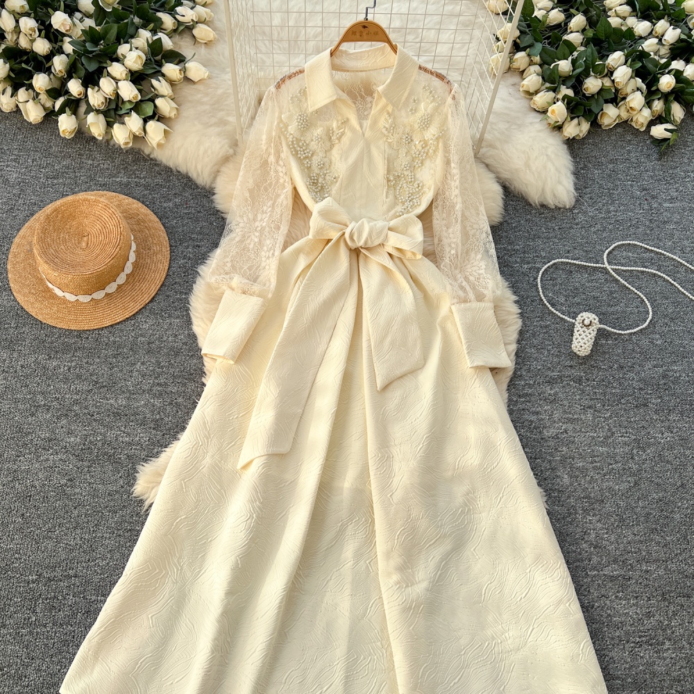 Light luxury summer long dress embroidery dress for women