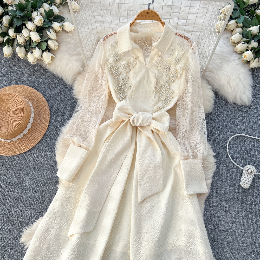 Light luxury summer long dress embroidery dress for women