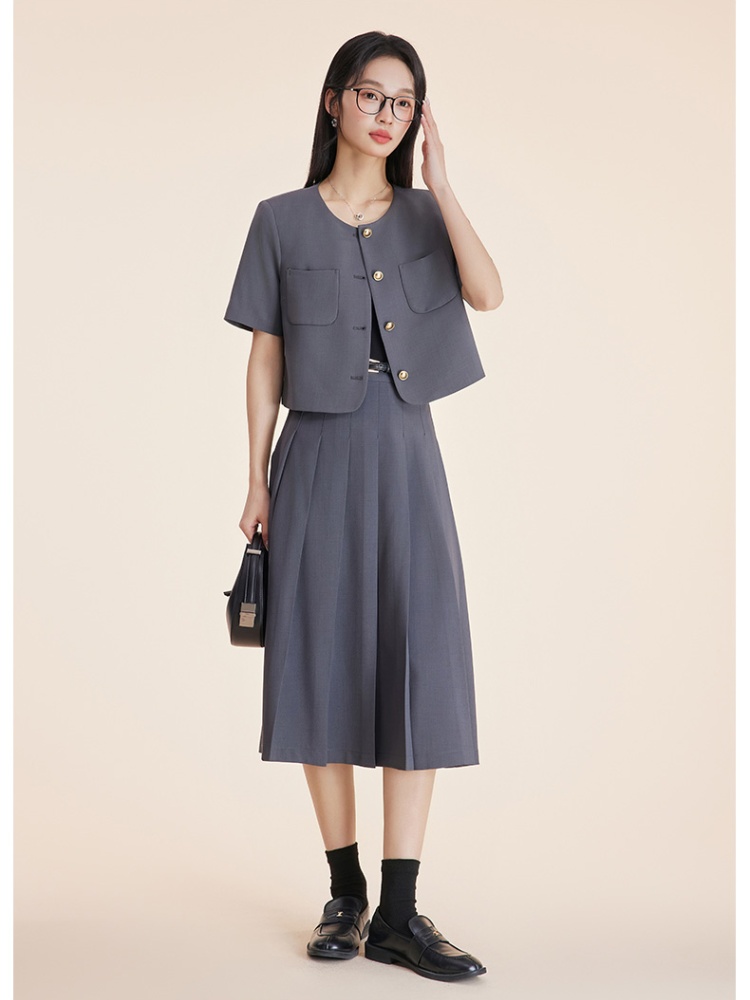 Short sleeve skirt summer business suit 2pcs set