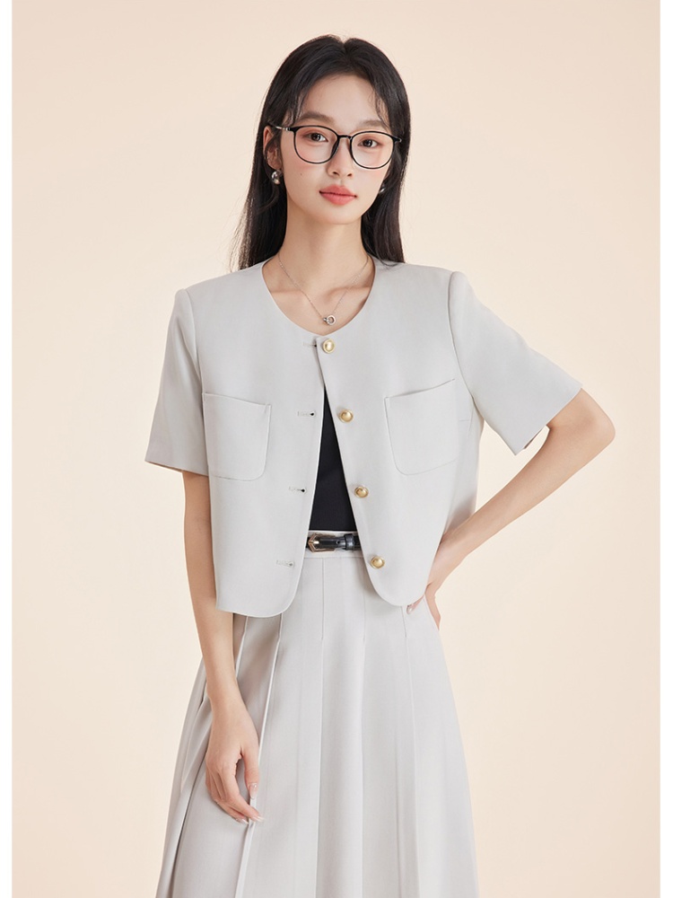 Short sleeve skirt summer business suit 2pcs set