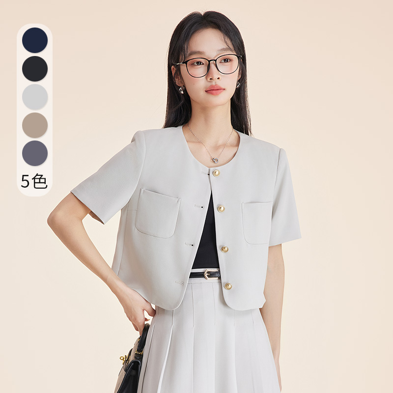 Short sleeve skirt summer business suit 2pcs set