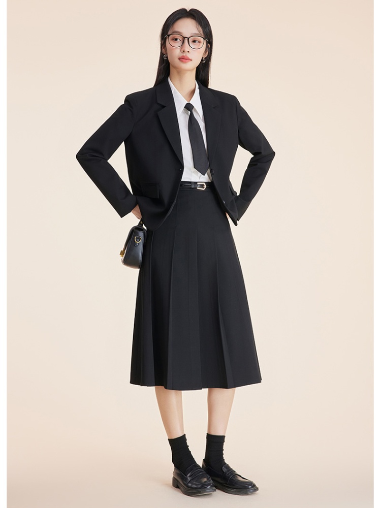 Profession spring skirt big student coat 2pcs set for women