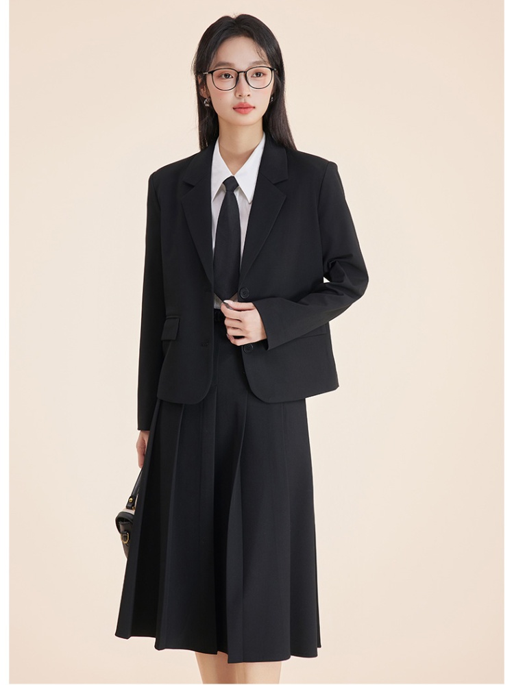 Profession spring skirt big student coat 2pcs set for women