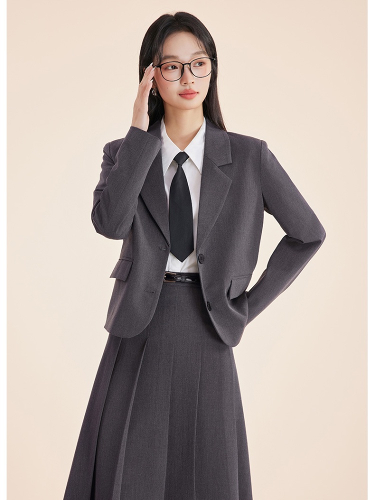 Profession spring skirt big student coat 2pcs set for women