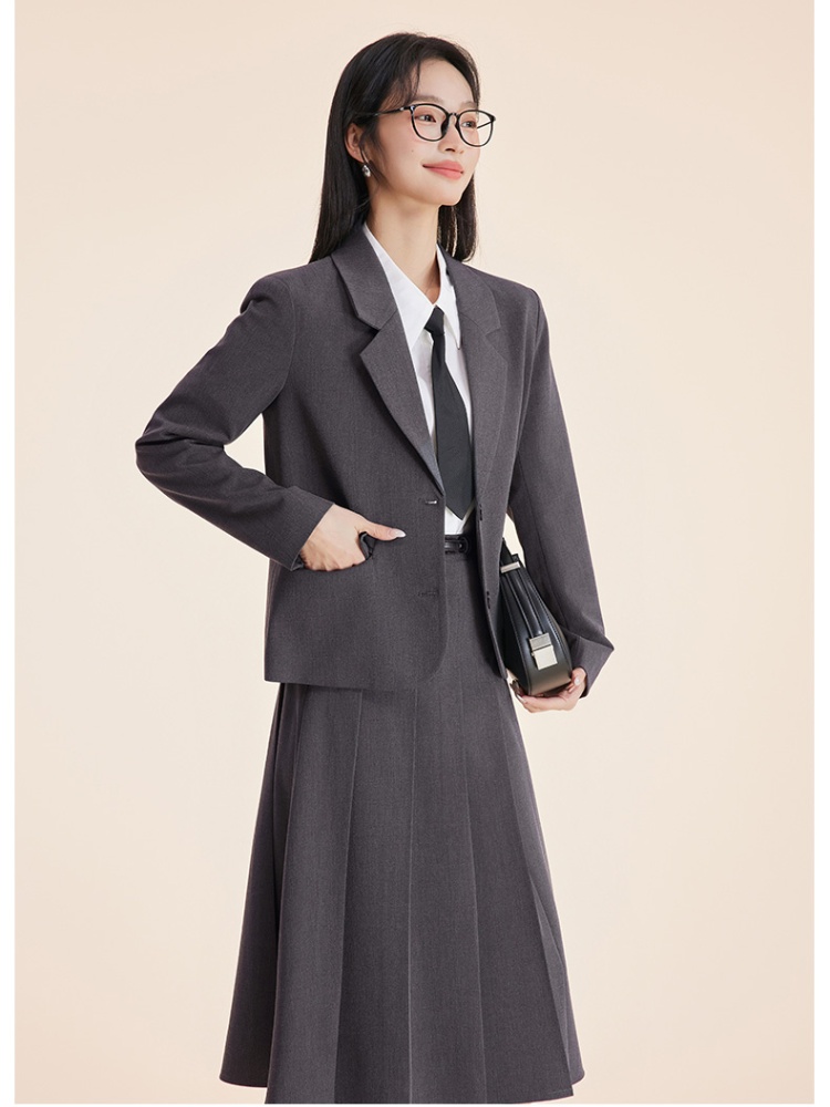 Profession spring skirt big student coat 2pcs set for women