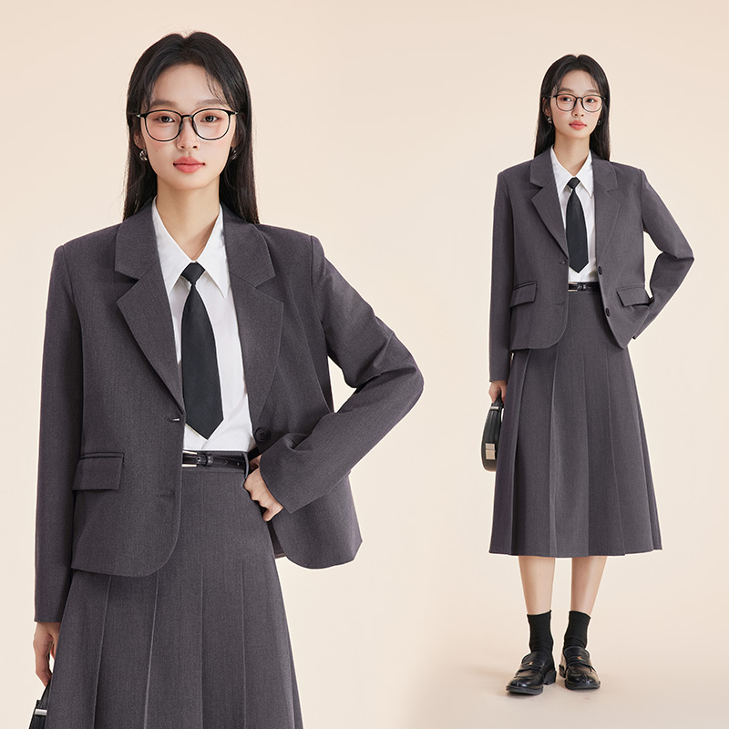 Profession spring skirt big student coat 2pcs set for women