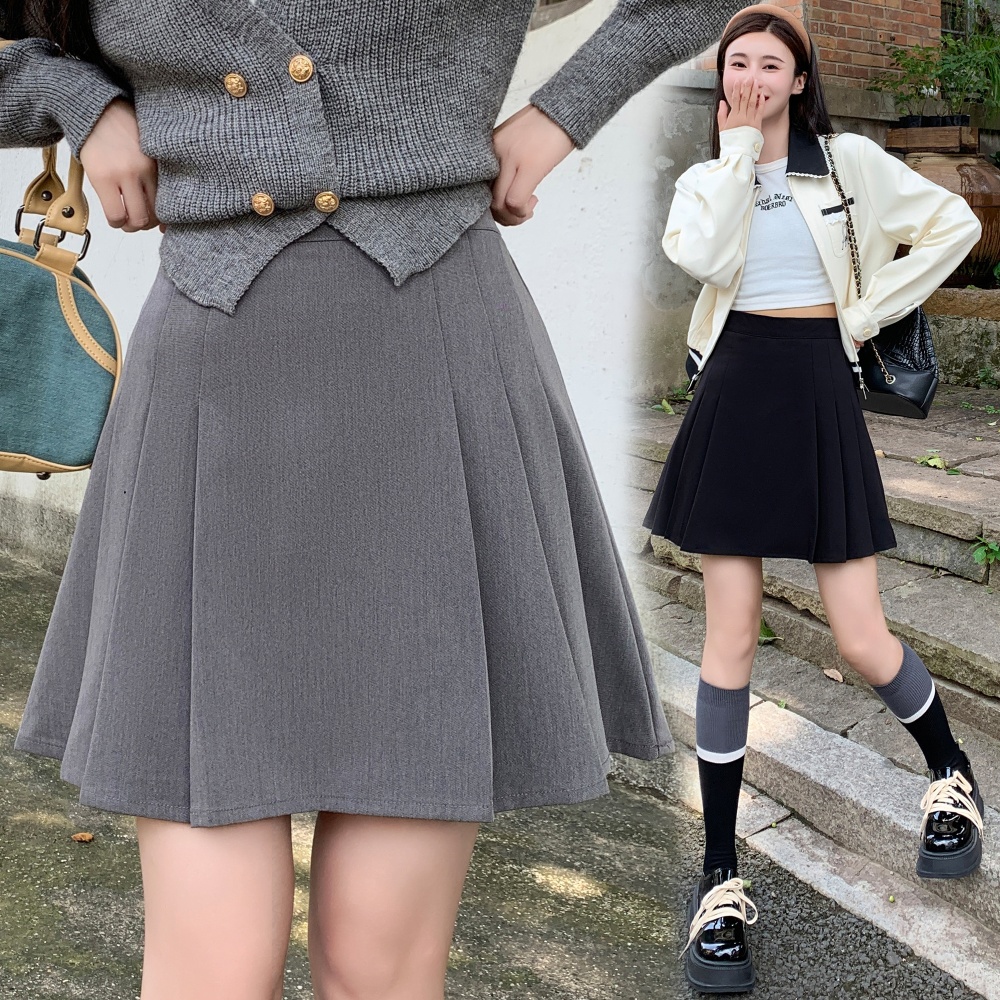 High waist business suit pleated skirt for women