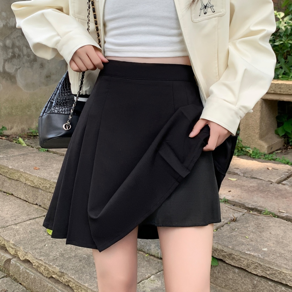 High waist business suit pleated skirt for women