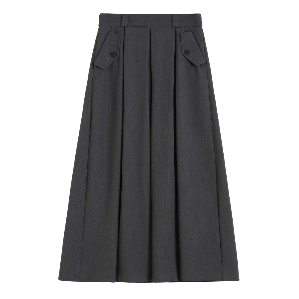 Big skirt pleated business suit slim long skirt