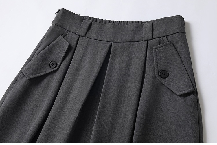 Big skirt pleated business suit slim long skirt