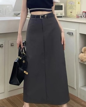 Long loose business suit high waist large yard skirt for women