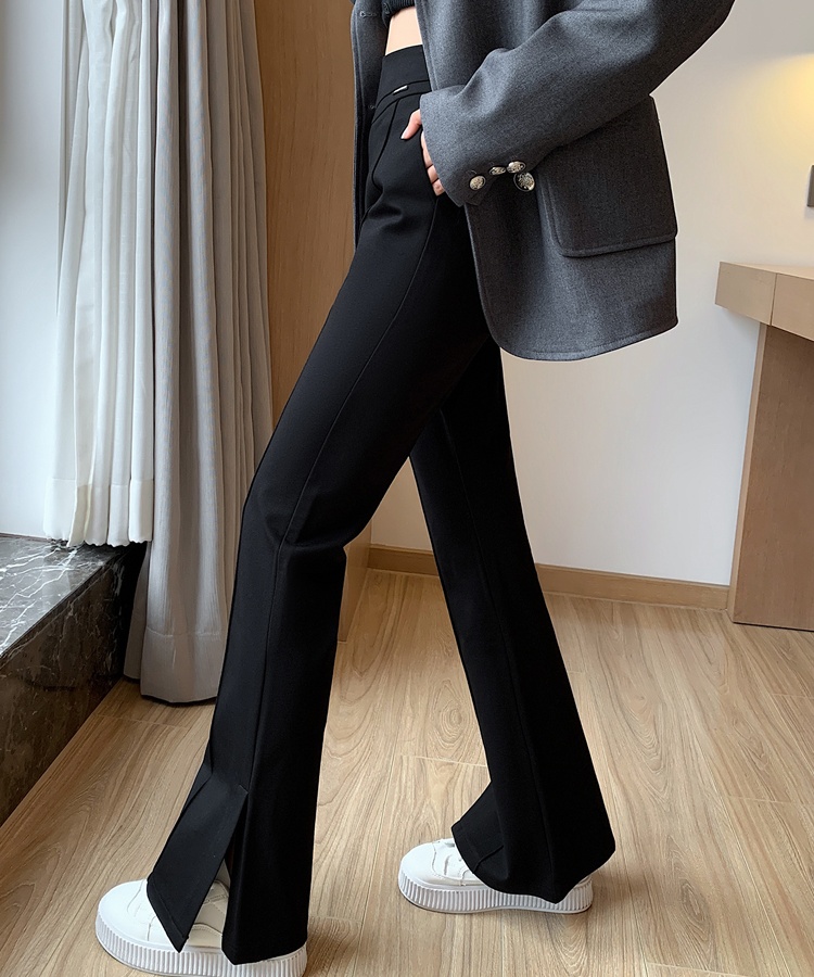 Wide leg mopping Casual slim split pants for women